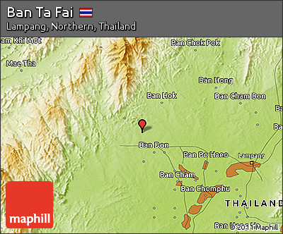 Physical 3D Map of Ban Ta Fai