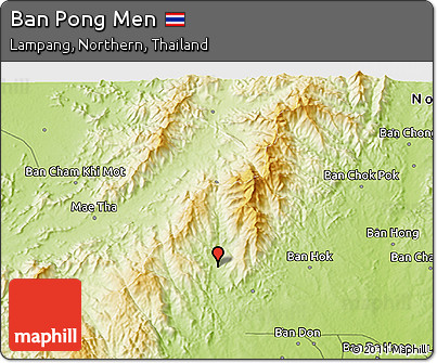 Physical 3D Map of Ban Pong Men
