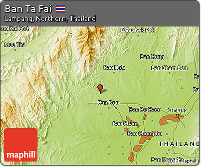 Physical 3D Map of Ban Ta Fai
