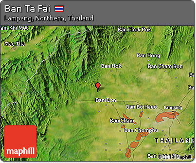 Satellite 3D Map of Ban Ta Fai