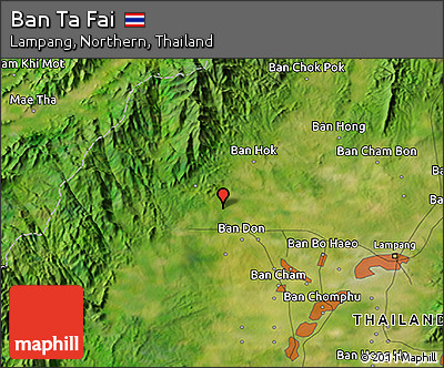 Satellite 3D Map of Ban Ta Fai
