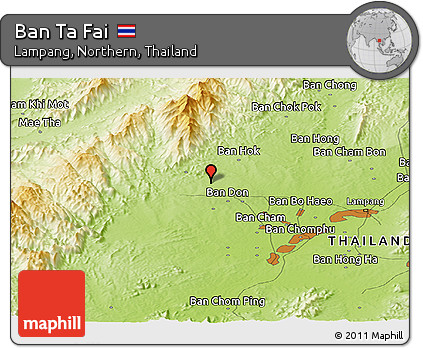 Physical Panoramic Map of Ban Ta Fai