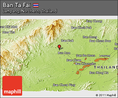 Physical Panoramic Map of Ban Ta Fai