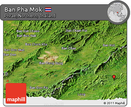 Satellite Panoramic Map of Ban Pha Mok