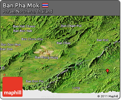 Satellite Panoramic Map of Ban Pha Mok