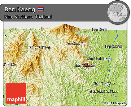 Physical 3D Map of Ban Kaeng