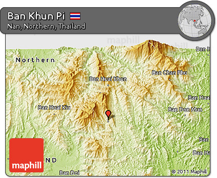 Physical 3D Map of Ban Khun Pi