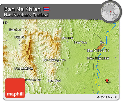 Physical 3D Map of Ban Na Khian
