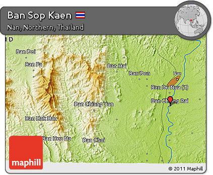 Physical 3D Map of Ban Sop Kaen