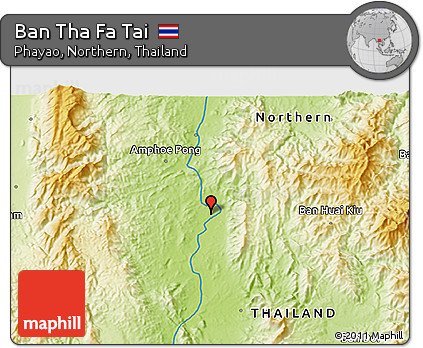 Physical 3D Map of Ban Tha Fa Tai