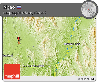 Physical 3D Map of Ngao