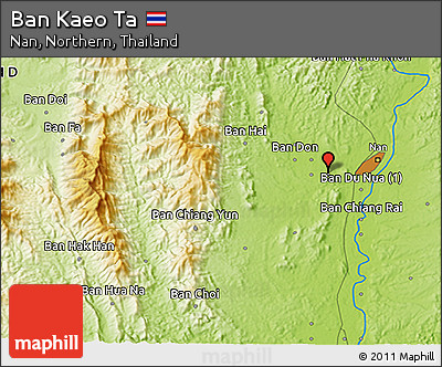 Physical 3D Map of Ban Kaeo Ta