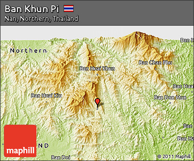 Physical 3D Map of Ban Khun Pi