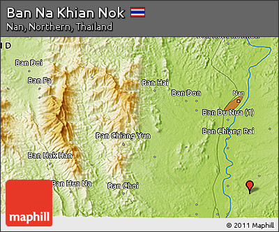 Physical 3D Map of Ban Na Khian Nok