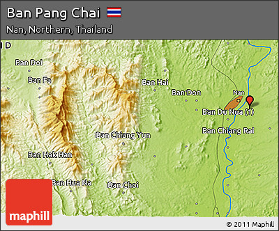 Physical 3D Map of Ban Pang Chai