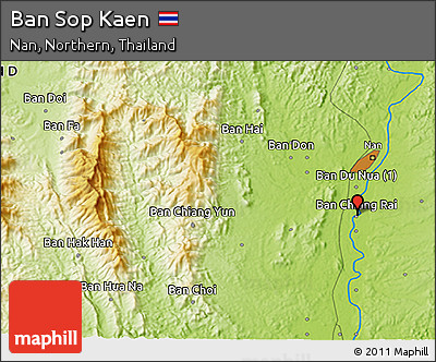 Physical 3D Map of Ban Sop Kaen