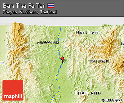 Physical 3D Map of Ban Tha Fa Tai