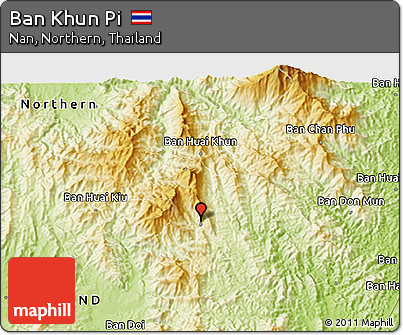 Physical 3D Map of Ban Khun Pi