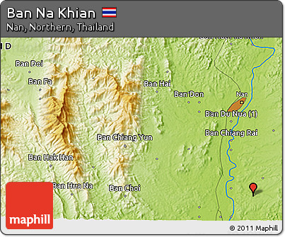 Physical 3D Map of Ban Na Khian