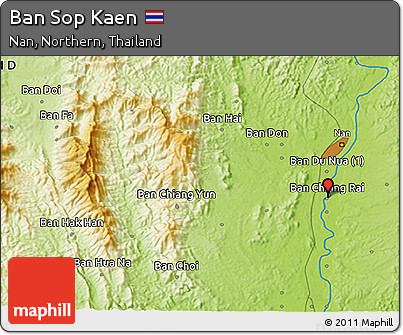 Physical 3D Map of Ban Sop Kaen