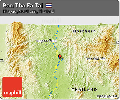 Physical 3D Map of Ban Tha Fa Tai