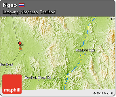 Physical 3D Map of Ngao