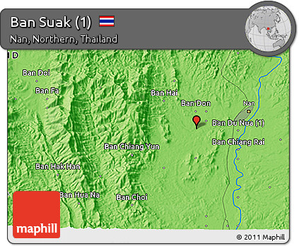 Political 3D Map of Ban Suak (1)