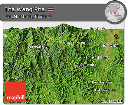 Satellite 3D Map of Tha Wang Pha