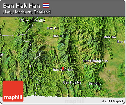 Satellite 3D Map of Ban Hak Han