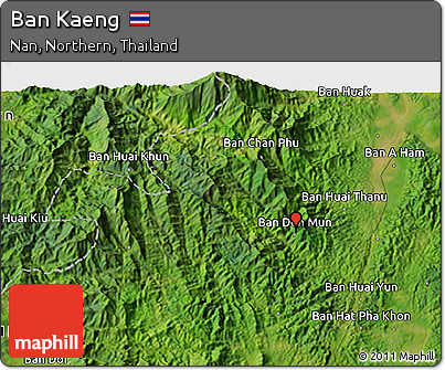 Satellite 3D Map of Ban Kaeng