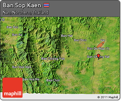 Satellite 3D Map of Ban Sop Kaen