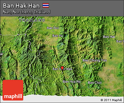 Satellite 3D Map of Ban Hak Han