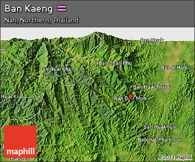 Satellite 3D Map of Ban Kaeng