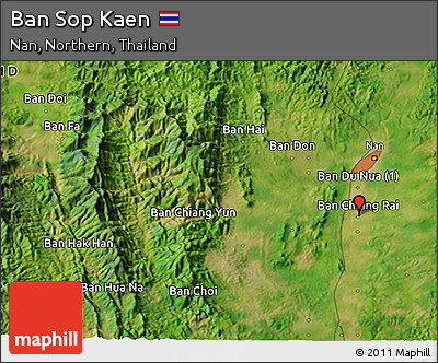 Satellite 3D Map of Ban Sop Kaen