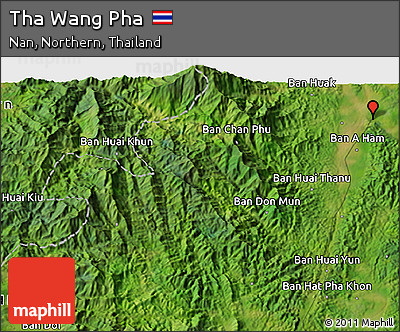 Satellite 3D Map of Tha Wang Pha