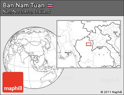 Blank Location Map of Ban Nam Tuan