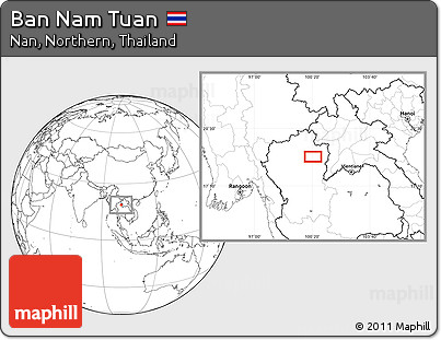 Blank Location Map of Ban Nam Tuan