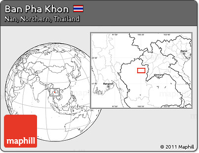 Blank Location Map of Ban Pha Khon
