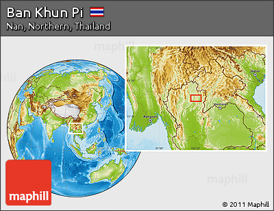 Physical Location Map of Ban Khun Pi