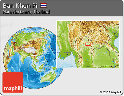 Physical Location Map of Ban Khun Pi