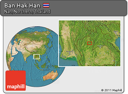 Satellite Location Map of Ban Hak Han