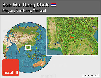 Satellite Location Map of Ban Wai Rong Khok