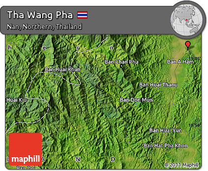 Satellite Map of Tha Wang Pha