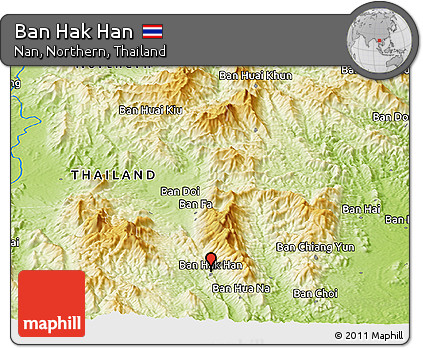 Physical Panoramic Map of Ban Hak Han
