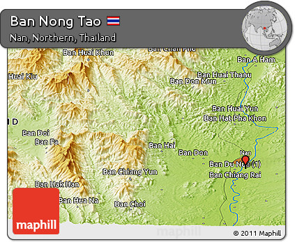 Physical Panoramic Map of Ban Nong Tao