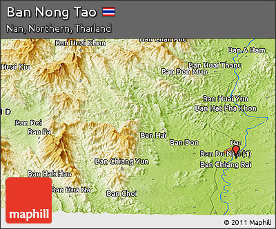 Physical Panoramic Map of Ban Nong Tao