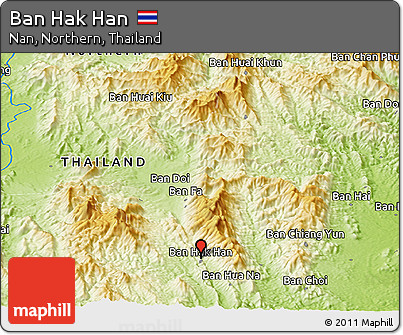 Physical Panoramic Map of Ban Hak Han