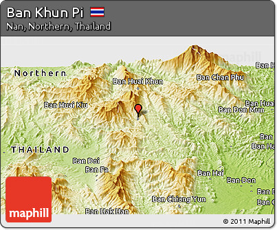 Physical Panoramic Map of Ban Khun Pi