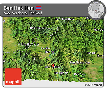 Satellite Panoramic Map of Ban Hak Han