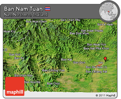 Satellite Panoramic Map of Ban Nam Tuan